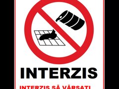 Placuta pentru service auto interzis sa varsati ulei de motor pe jos